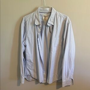 Joseph A Bank Men's Blue and White Striped Shirt